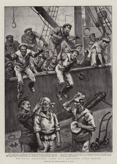 The Naval Manoeuvres, Scene on a Battleship after Coaling by William T. Maud